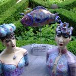 Ceramic Sculpture in canal garden